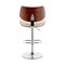 Armen Living Leland Adjustable Cream Faux Leather and Chrome Finish Bar Stool LCLEBAWACR - alternate 4